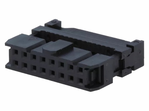 [H20816] IDC fladkabelstik, hun - 16pol (2x8) 2,54mm benafstand