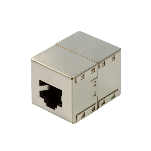 [H35687] CAT6 modular mellemled - 2 x RJ45(8P8C) hun, skærmet, Metal