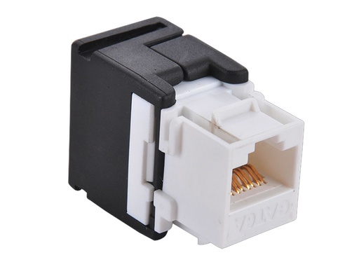 [H31967] Keystone RJ45 fatning - CAT6 250MHz uskærmet, Hvid, Toolless