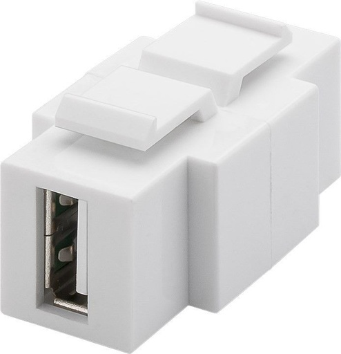 [H30288] Keystone USB 2.0 stik - A hun til B hun, reversibel, Hvid