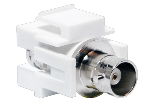 [H30314] Keystone BNC stik - 2 x BNC hun, Hvid