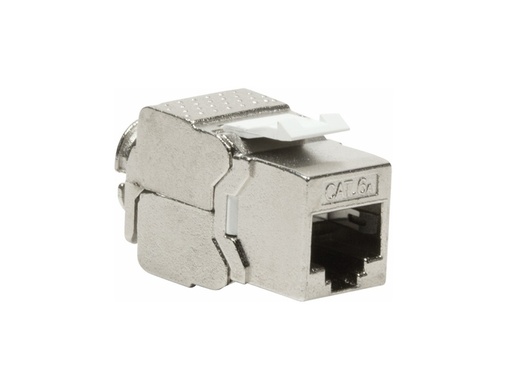 [H49343] Keystone RJ45 fatning 180° - CAT6a skærmet (Toolless) - slim