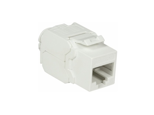 [H49344] Keystone RJ45 fatning 180° - CAT6a uskærmet (Toolless), Hvid