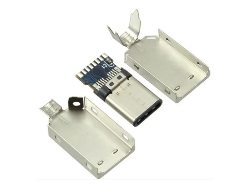 [H57985] USB-C stik til kabel - USB 3.1, loddemont.