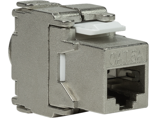 [H64250] Keystone RJ45 fatning - CAT6a 500MHz skærmet (Toolless)