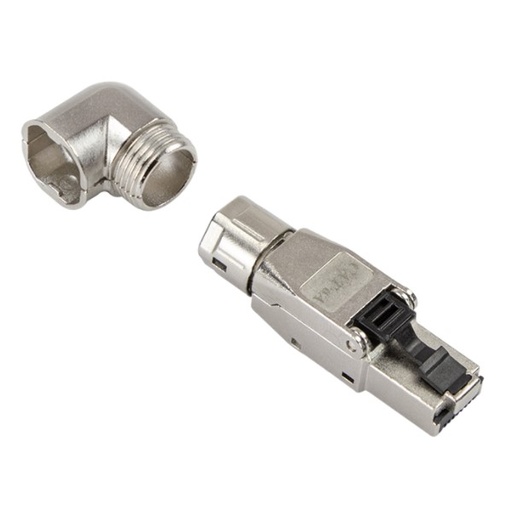 [H59904] RJ45 industrielt netværksstik - CAT6a skærmet vinklet (MPTL)