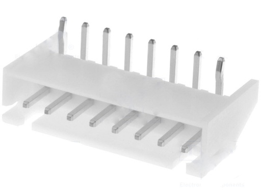 [H43477] Ledning-til-print fatning - JST XH, 1x8pol han 90°, 2,5mm