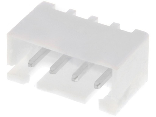 [H43455] Ledning-til-print fatning - JST XH, 1x4pol han, 2,5mm