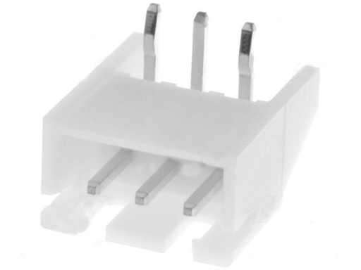 [H43462] Ledning-til-print fatning - JST XH, 1x3pol han 90°, 2,5mm