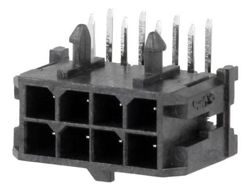 [H41353] Ledning-til-print fatning, Micro-Fit 3.0 - 2x4pol 90° (3mm)