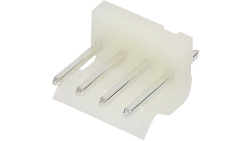 [H41385] Ledning-til-print fatning, KK 396 - 1x4pol han 3,96mm