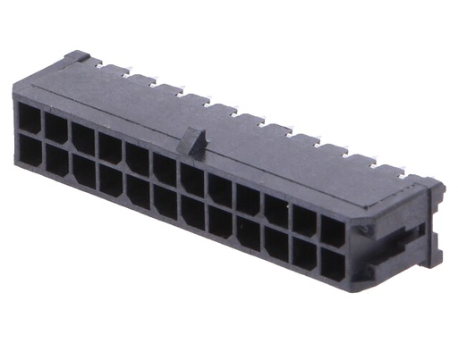 [H60126] Ledning-til-print fatning, Micro-Fit 3.0 - 2x12pol (3mm)