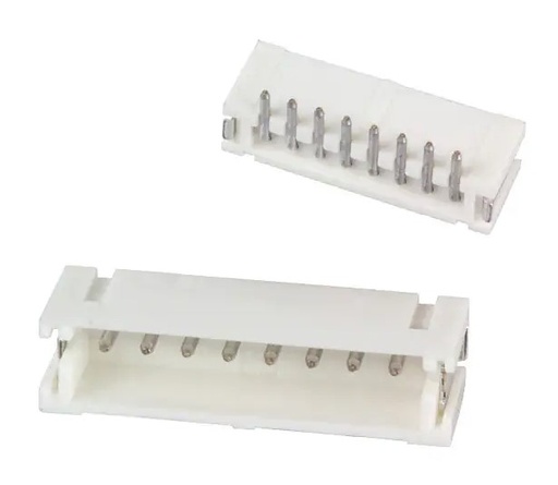 [H55894] Ledning-til-print fatning - JST ZH, 8pol, 1,5mm benafs. SMT