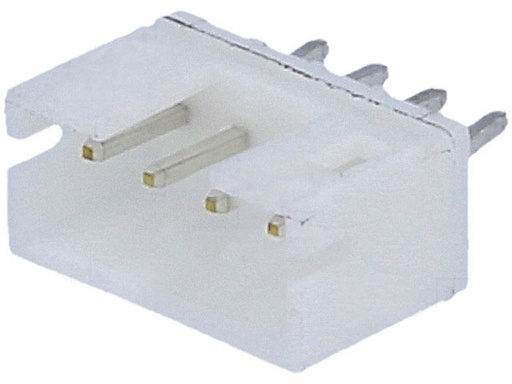 [H53522] Ledning-til-print fatning - JST PH, 4pol 90°, 2mm benafst.