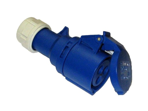 [H23751] CEE mellemled - 240V/16A, 1P+N+Jord (IP44)