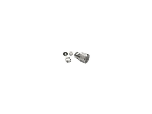 [H59250] UHF(PL-259) hanstik til RG58/U, Ø5mm (loddetype)