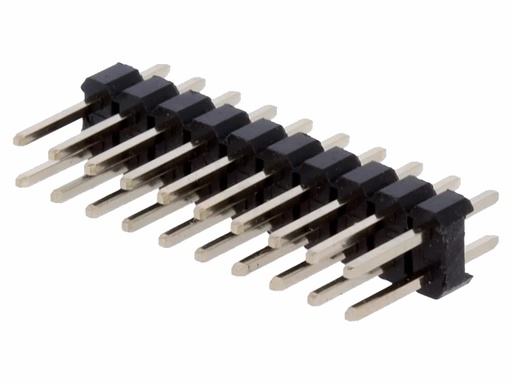 [H20686] Dual Pin header 2,54mm - Han/han, (2x10) 20 pins (H11,6mm)