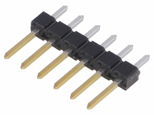 [H49701] Enkelt-række Pin header - Han/han 2,54mm 1x6-ben (H11,43mm)