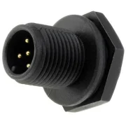 [H61024] M12 rundfatning - 4pol han, til kabinet (IP68)