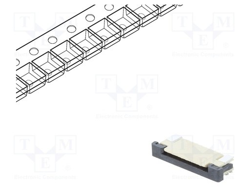 [H60207] FFC (PFC) Flexkabel konnektor - 8pol, ZIF, SMD (1mm)