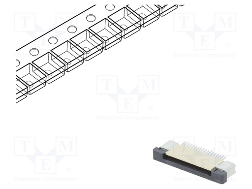 [H60160] FFC (PFC) Flexkabel konnektor - 18pol, ZIF, SMD (0,5mm)