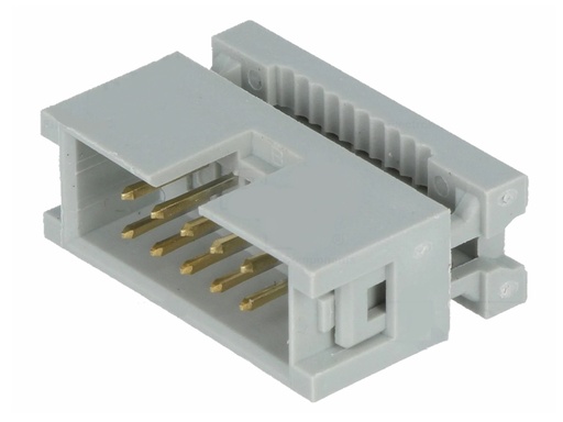 [H61476] IDC fatning til 1,27mm fladkabel - 10pol (2x5) han (2,54mm)