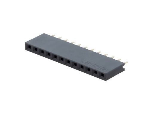 [H58456] Enkelt-række Pin header - han/hun 2,54mm 1x12-ben