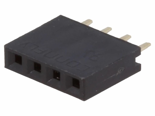 [H58462] Enkelt-række Pin header - han/hun 2,54mm 1x4-ben