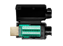 [H46684] HDMI hanstik til kabelmontage - Med skrueterminaler
