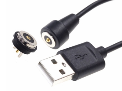 [H28596] Magnetisk Pogo Pin stiksæt m. USB, Ø8,5mm, 3A (IP67)