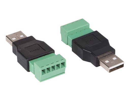 [H34898] USB A han til 5P skrueterminal (1 stk.)