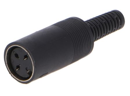 [H41326] DIN forlænger - 3pol hun multistik 180°, Plasthus (IP40)