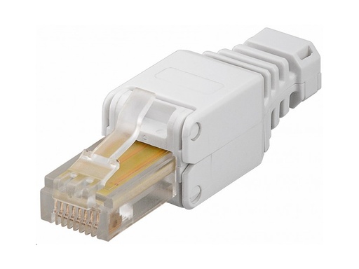 [H44077] RJ45 modularstik m. trækaflastning - CAT5e UTP (værktøjsfri)