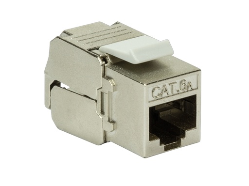 [H11421] Keystone RJ45 fatning - CAT6a 500MHz skærmet (Toolless)
