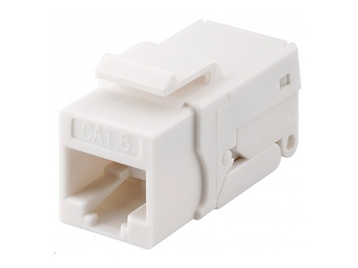 [H38164] Keystone RJ45 fatning - CAT6 250MHz uskærmet, Hvid, Toolless