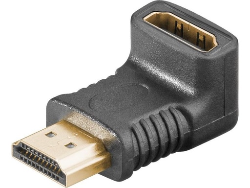 [H32750] HDMI mellemled - HDMI han til HDMI hun, 90°