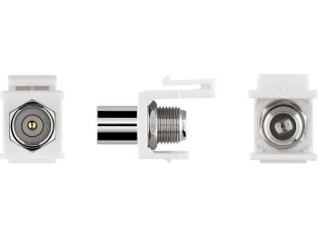 [H41502] Keystone COAX han til F hun, Hvid