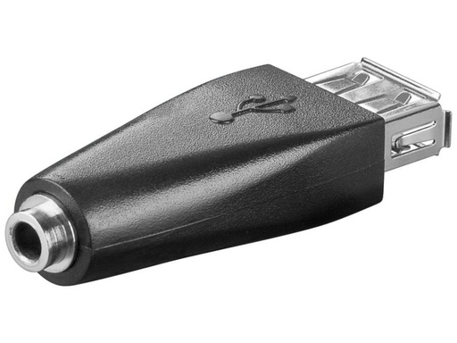 [H45847] USB ladeadapter - A hun til stereo JACK hun (3,5mm)