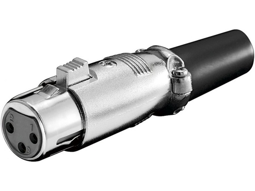 [H45173] XLR mikrofonstik - 3pol hun, m. lås