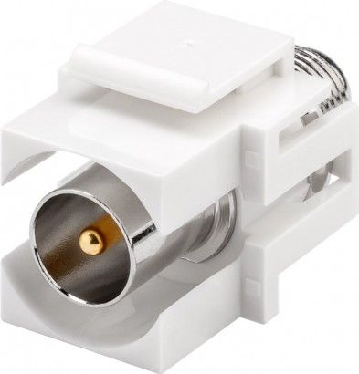 [H50935] Keystone COAX han til F hun - Flush mount, Hvid
