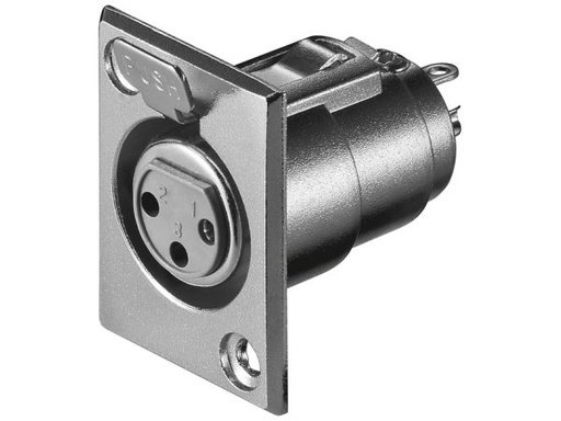 [H46297] XLR mikrofonfatning - 3pol hun, til kabinet