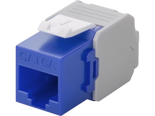 [H48835] Keystone RJ45 fatning - CAT6a uskærmet, Blå (toolless)