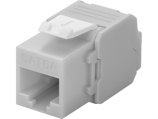 [H48840] Keystone RJ45 fatning - CAT6a uskærmet, Grå (Toolless)