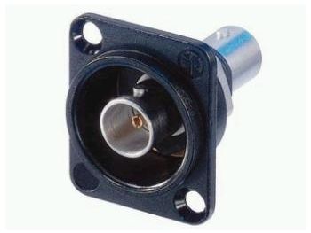[H28243] Neutrik - BNC hun sort D-size hus, feed through