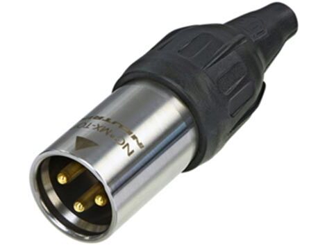 [H61023] XLR stik "heavy duty" - 3P han, nikkel, Sort (IP65)