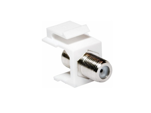 [H30305] Keystone F stik - 2 x F hun, Hvid