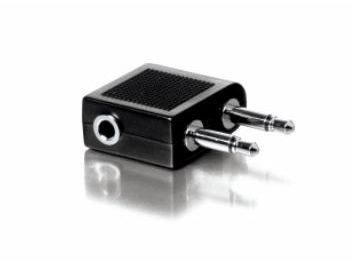 [H25080] Flyadapter - 2 x 3,5mm mono JACK han til 1 x stereo JACK hun