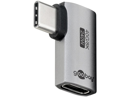 [H64120] USB4™ adapter - USB-C™ han til USB-C hun, horisontal 90°
