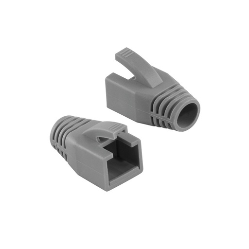 [H60504] Blød hætte til RJ45 modularstik - 8mm, Grå (10 stk.)