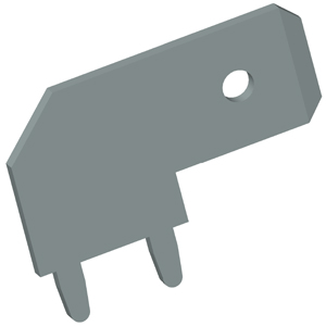 [H61354] Spadestik til print,  han 6,3mm 90° (10 stk.)